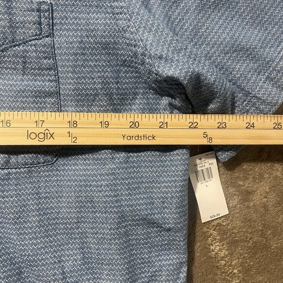 NWT Old Navy Shirt Men's Size Large Button Down Everyday Shirt Regular Fit Blue - Picture 6 of 7